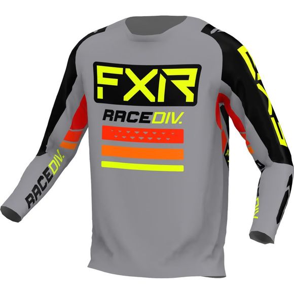 FXR CLUTCH PRO GREY/BLACK/HIVIS 2022 cross jersey - GrayRef: FXR0157