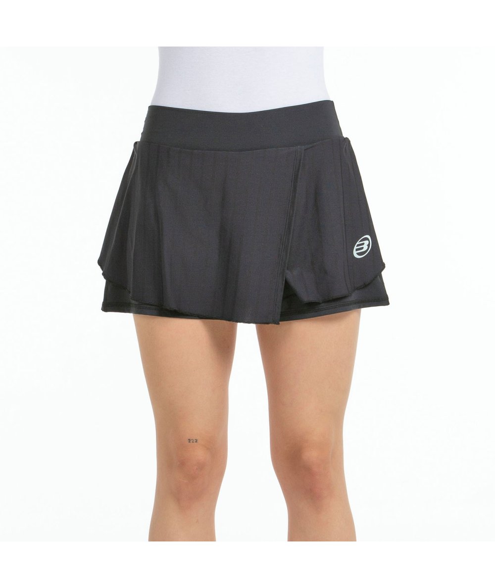 SKIRT BULLPADEL ADRAR BLACK TWO-TONE FABRIC