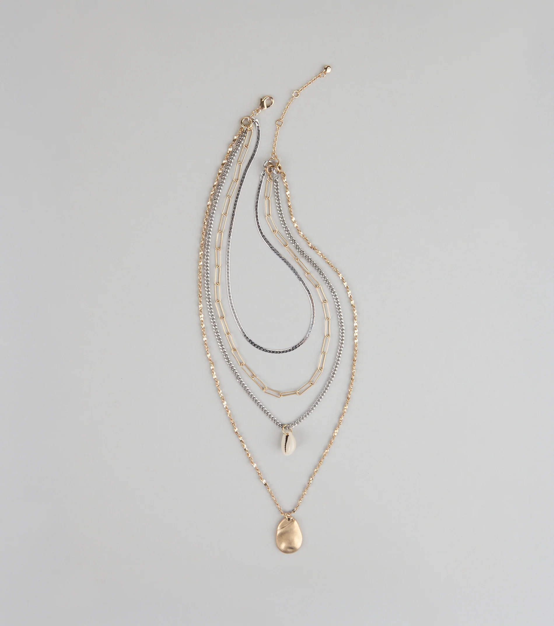Layer Slayer Mixed Chain Pendant Necklace