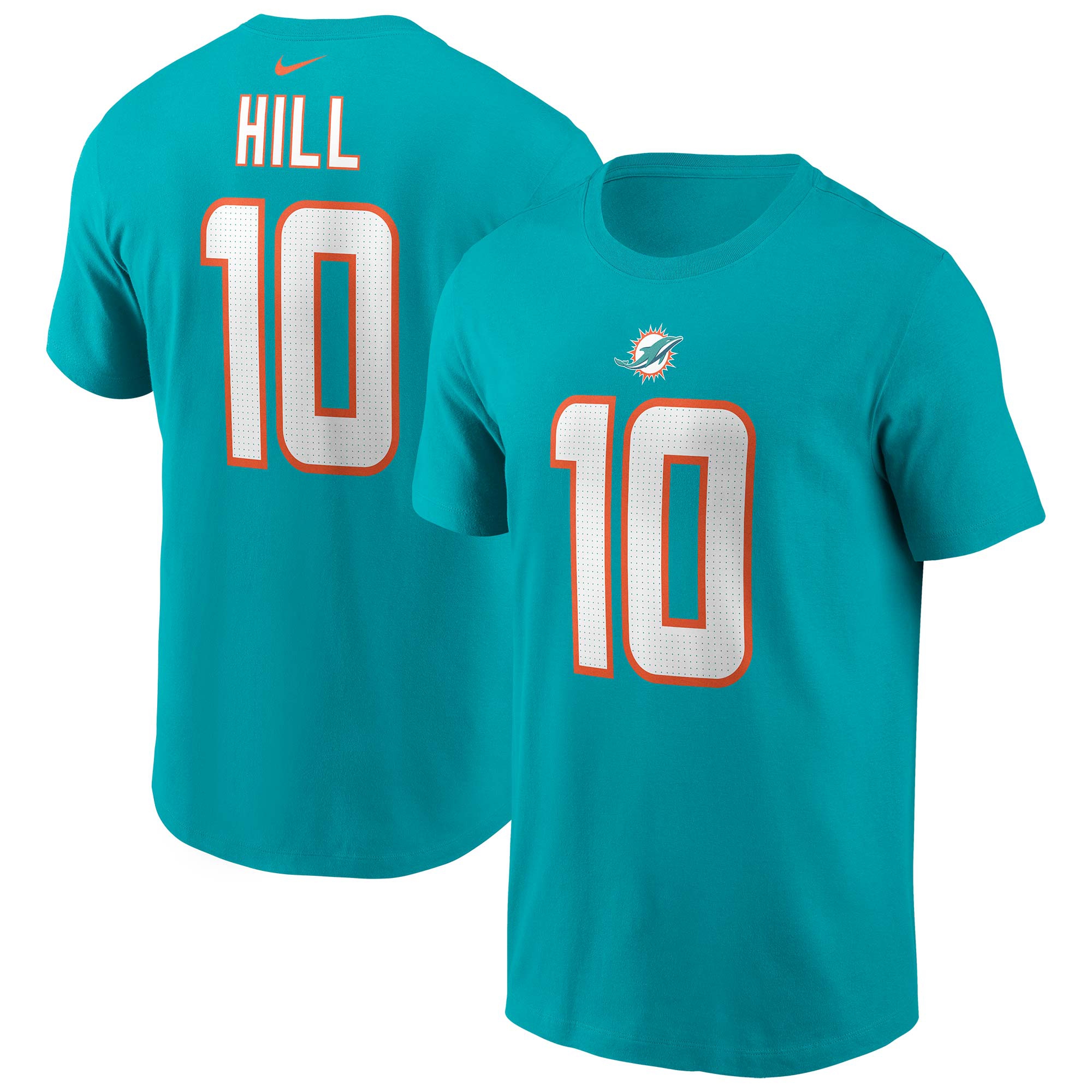 Tyreek Hill #10 Miami Dolphins Nike Player NFL T-Shirt Aqua