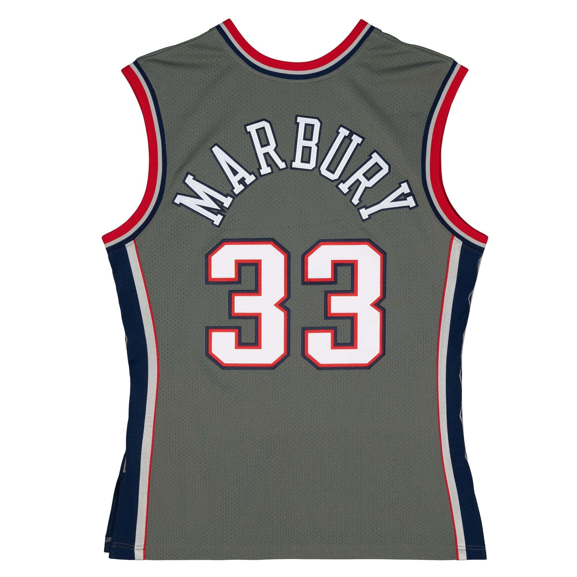 Stephon Marbury #33 New Jersey Nets 1999-00 Mitchell & Ness Authentic NBA Jersey Grey