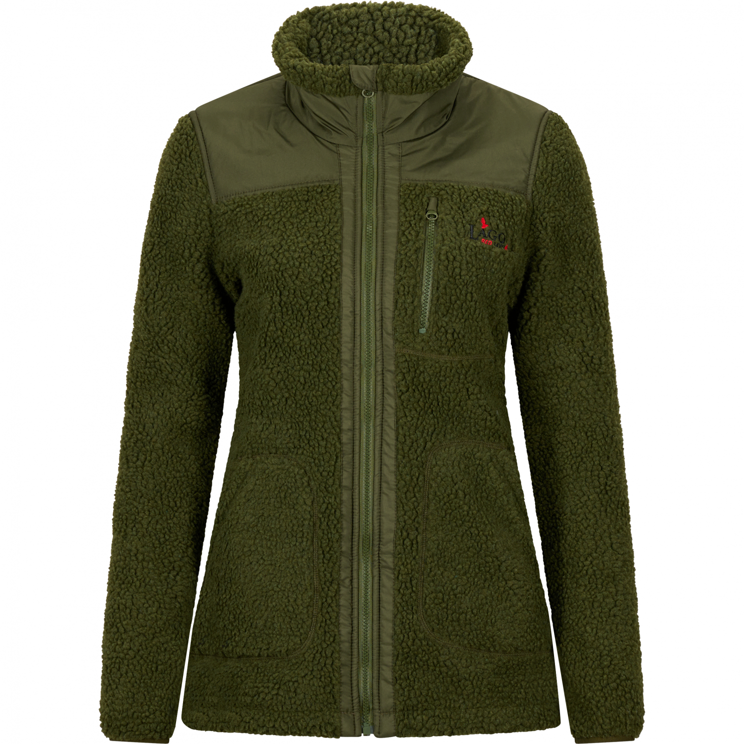 il Lago Red Level Fibre Fur Jacket Cumbria Women, Heatable (Olive)