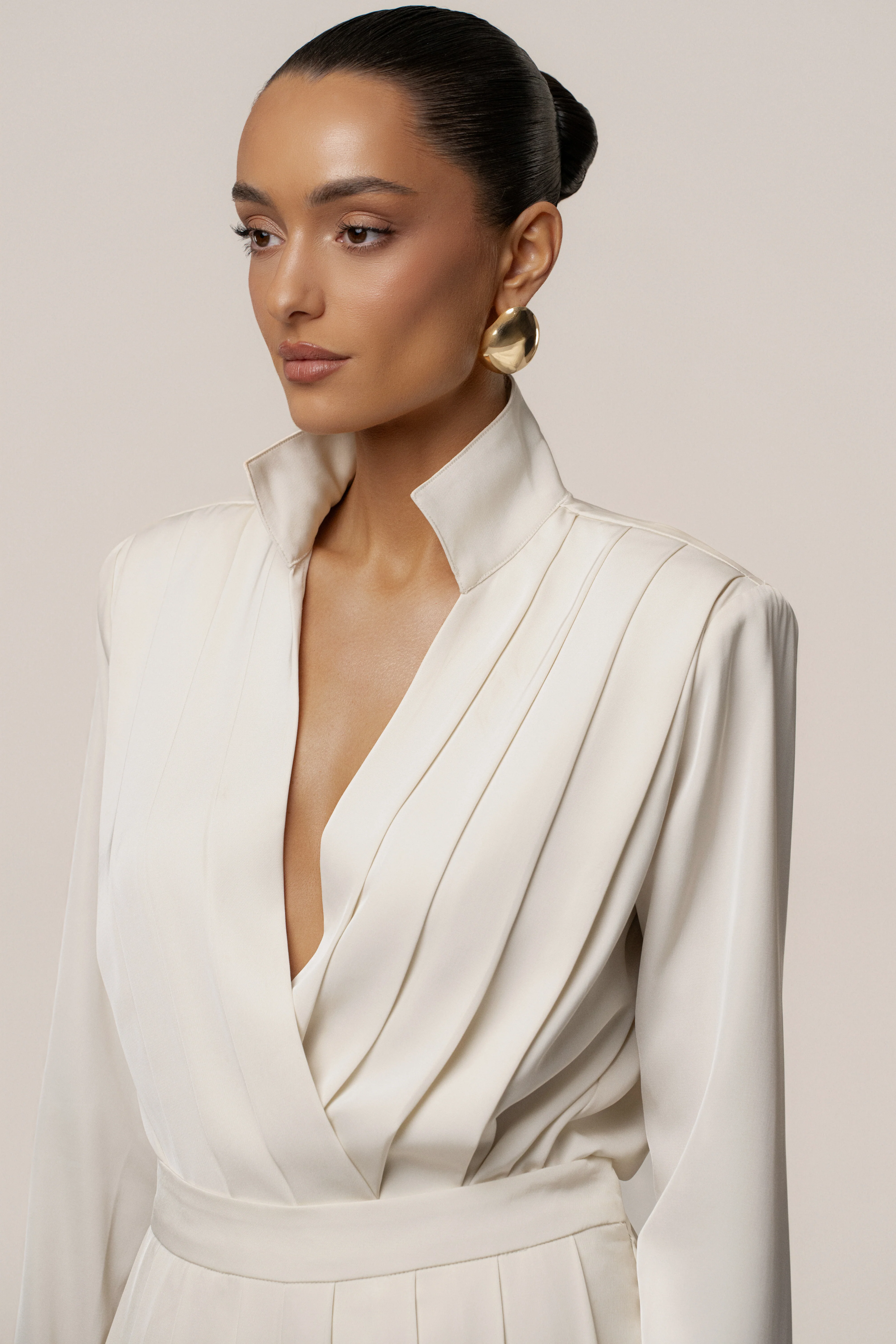 Buttercream Visionary Pleated Bodysuit