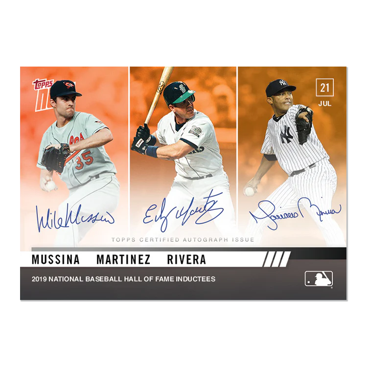 On-Card Autograph # to 5 - Mike Mussina/Edgar Martinez/Mariano Rivera - MLB TOPPS NOW® Card HOFC