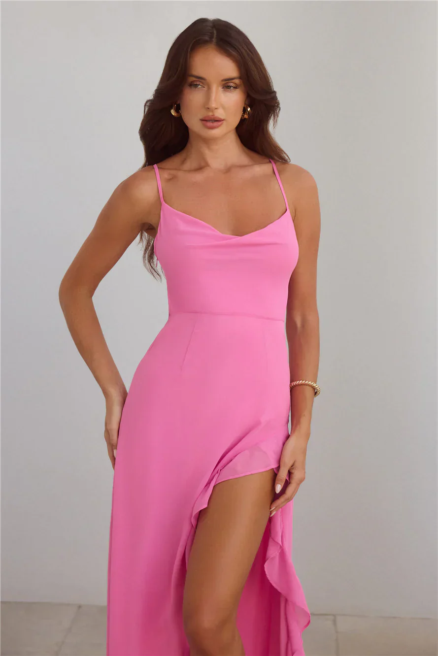 Riviera Sunset Maxi Dress Rose