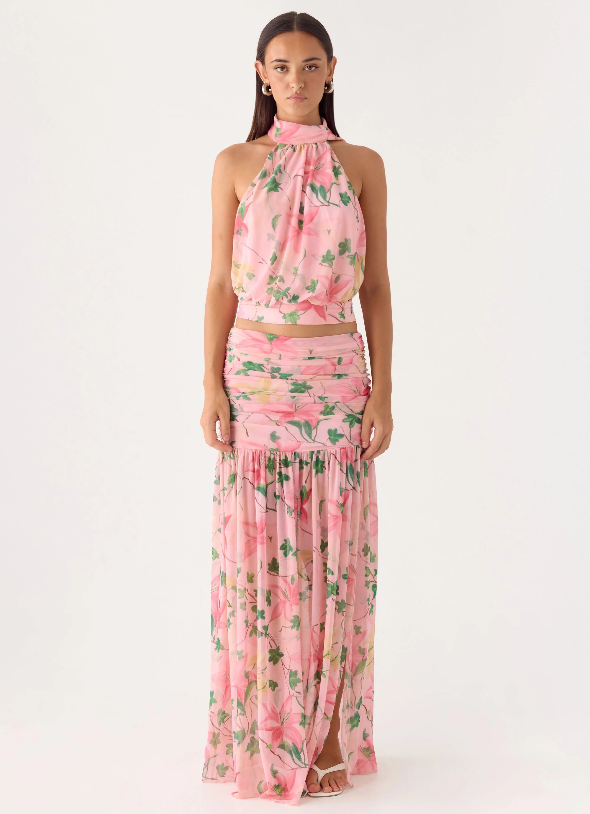 Cantrall Halter Top - Blooming Spring