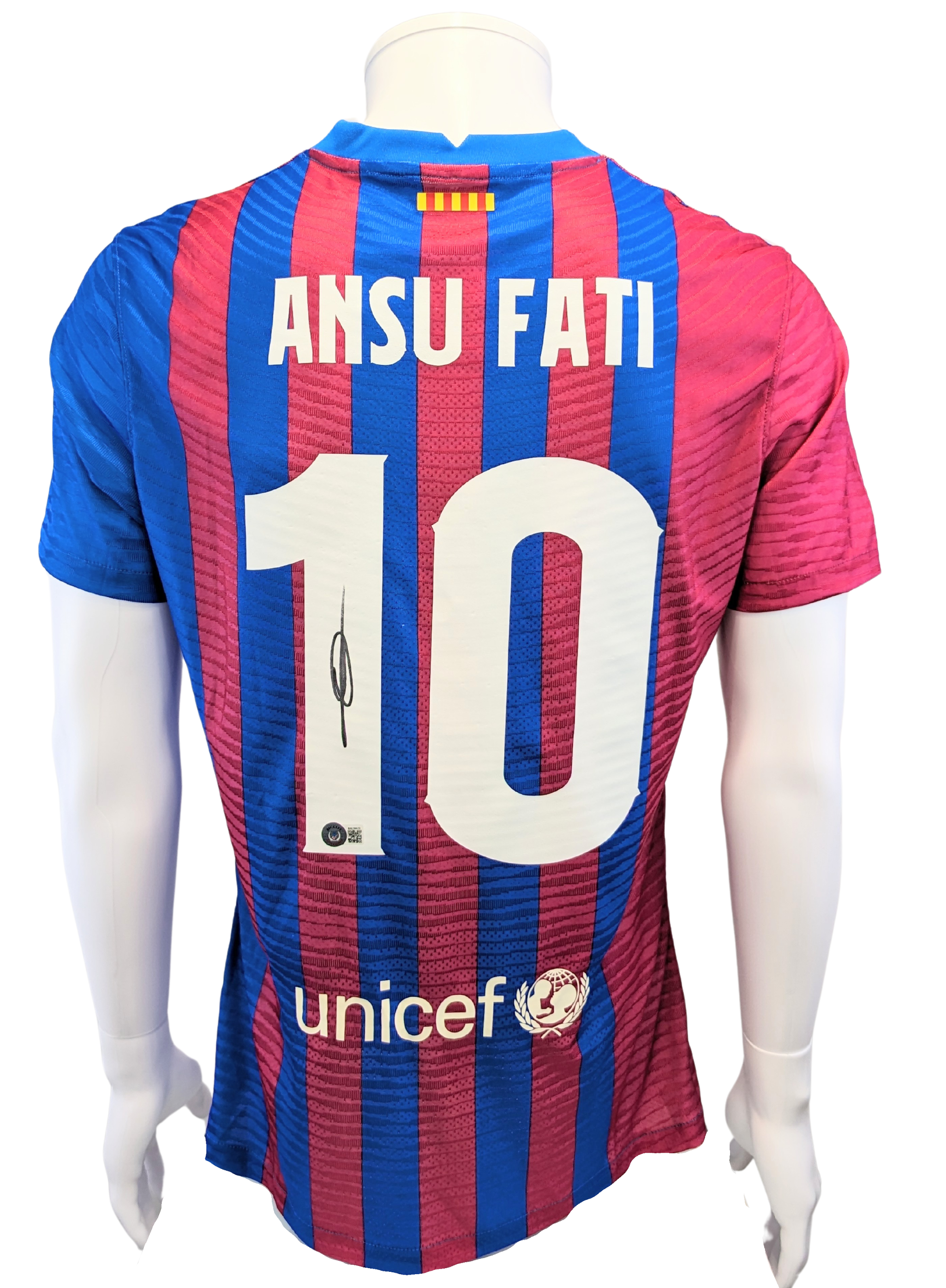 Ansu Fati #10 Autographed Nike FCB Soccer Jersey