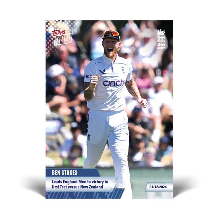 Ben Stokes - Leads England Men to victory in first Test versus New Zealand  - 23/24 ECB Topps NOW® Card 47