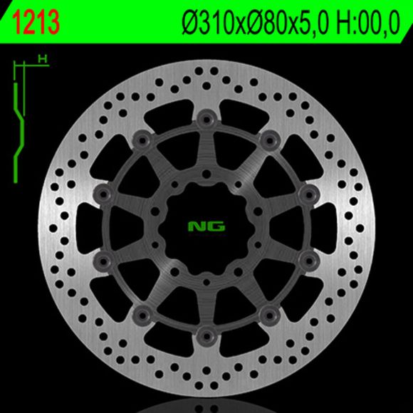 Round NG floating brake discRef: NGD00512A / 1024368