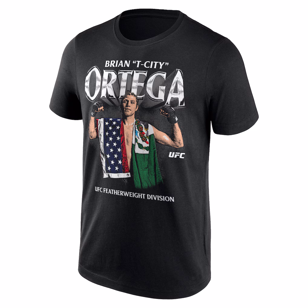 UFC Brian Ortega Grunge T-Shirt - Black - Mens