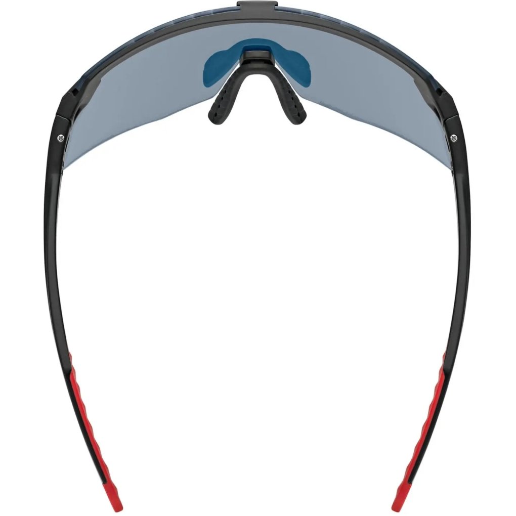 Uvex pace stage s Cycling Glasses - black matt/mirror red