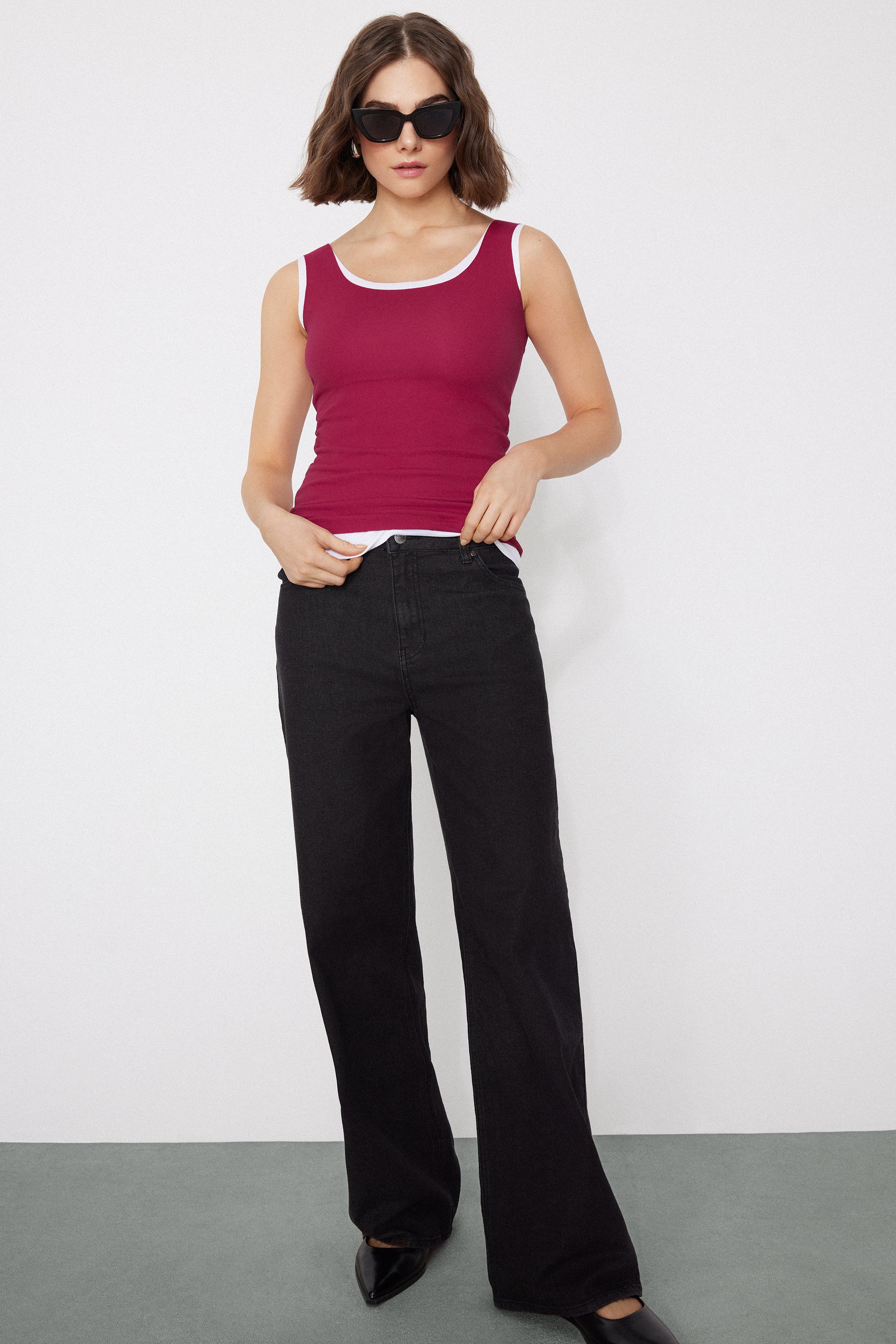 Laser-Cut Organic Cotton Camisole