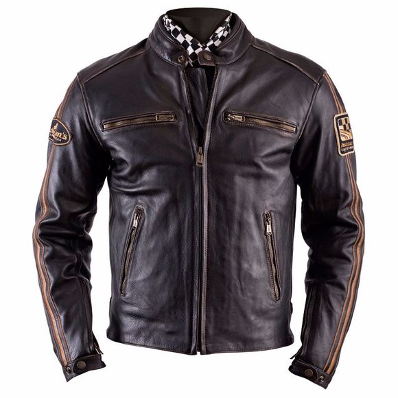 Helstons ACE Motorcycle Jacket - LEATHER OLDIES - BrownRef: HS0217