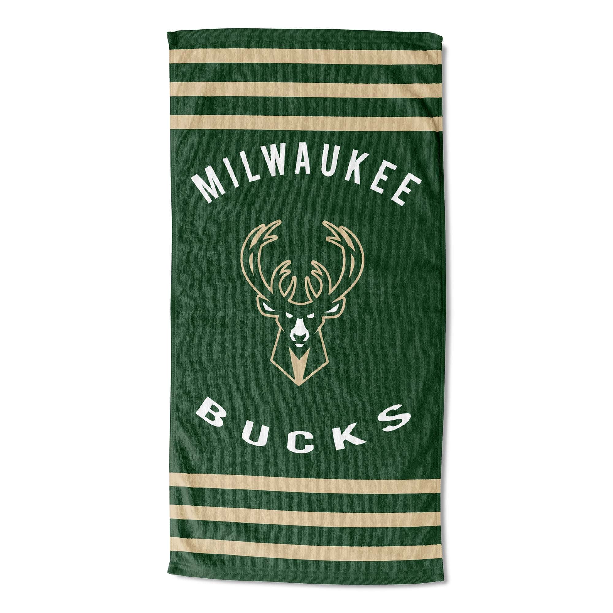 Milwaukee Bucks Stripes NBA Beach Towel