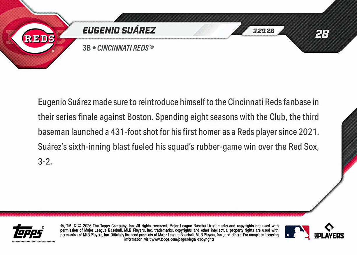 Eugenio Suárez - 2026 MLB Topps NOW® - Card 28