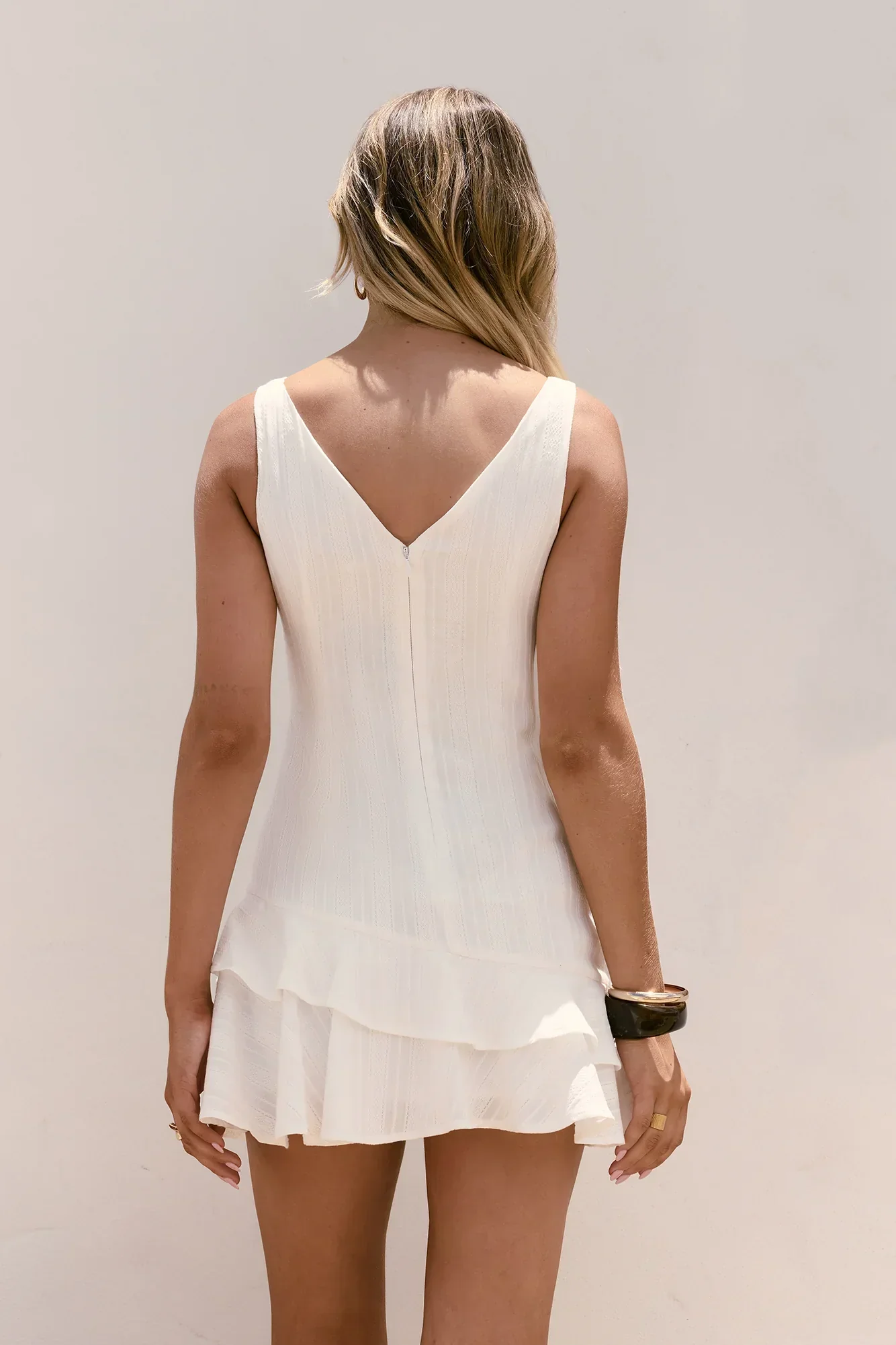 Among The Clouds Mini Dress White