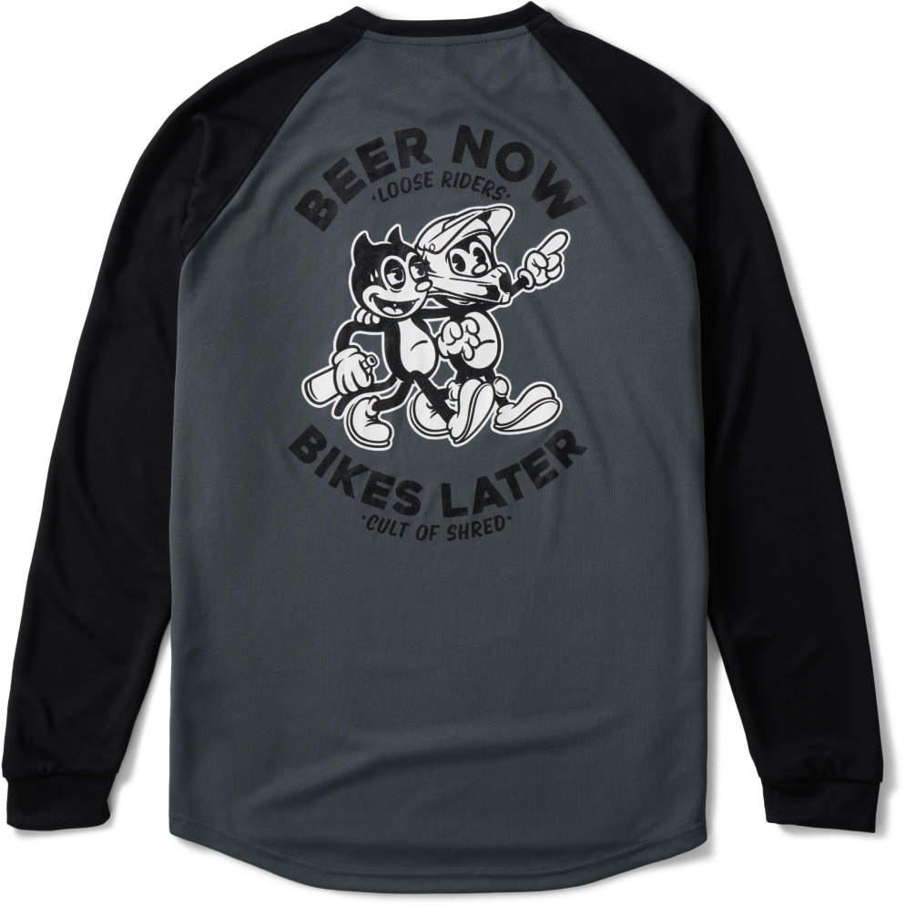 Loose Riders Grip It! Long Sleeve Jersey Men - Beer Now Grey