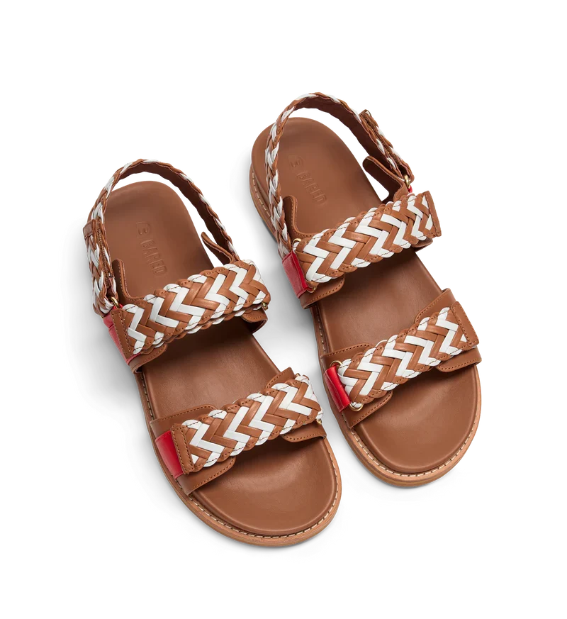 Cygnet Ice Blue Mix Leather Chunky Sandals