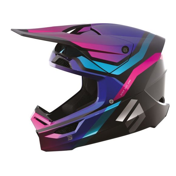 Shot RACE cross helmet - SKY - CHROME 2024 - PurpleRef: SO2406