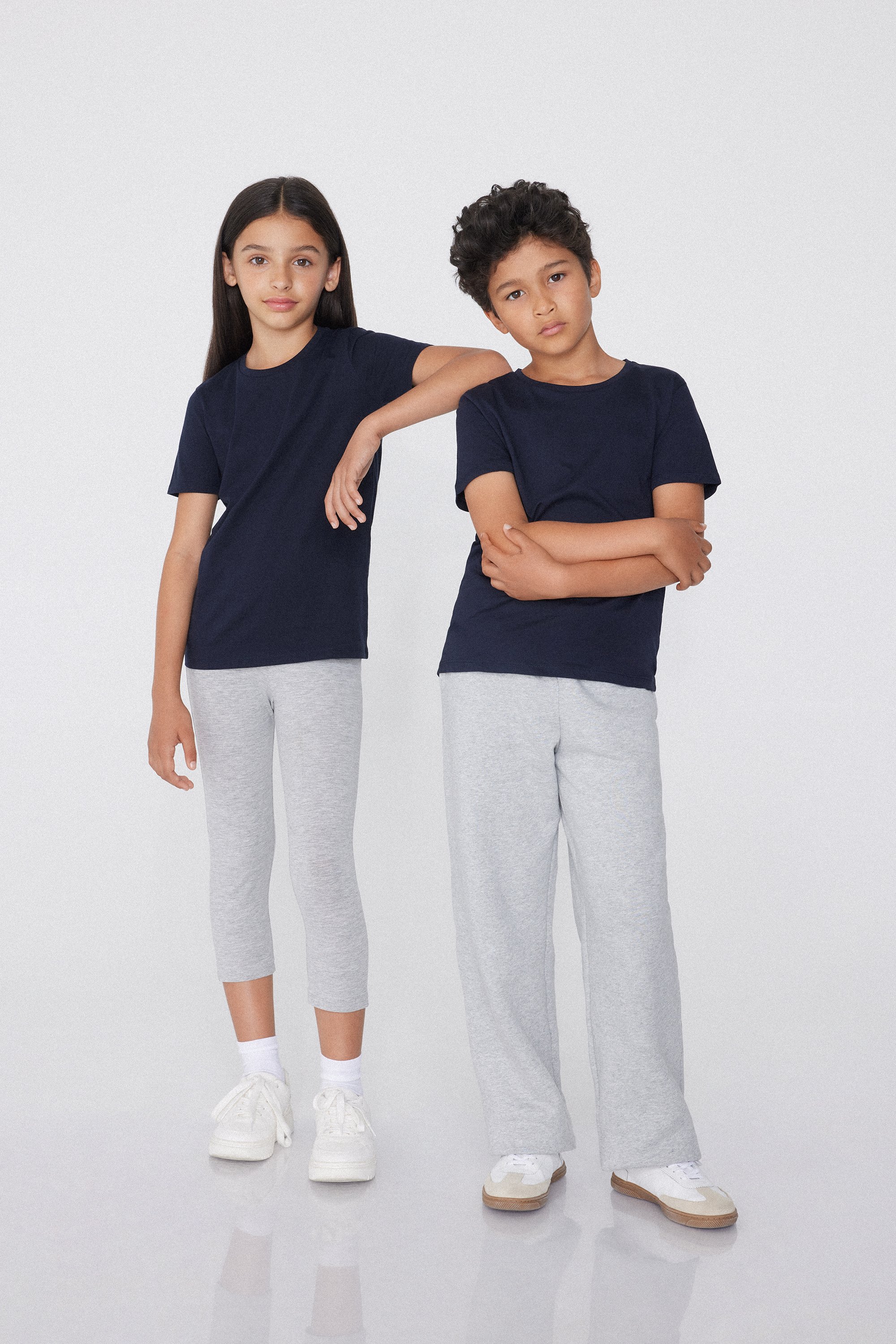 Unisex Kids’ 100% Cotton Basic T-shirt with Rounded Neck