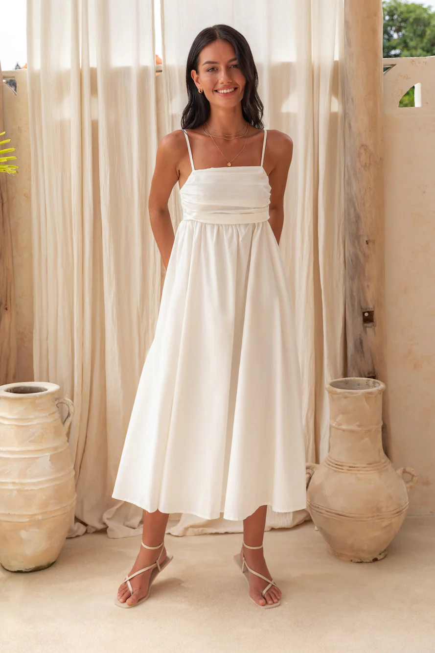 Dreamscapes Midi Dress White