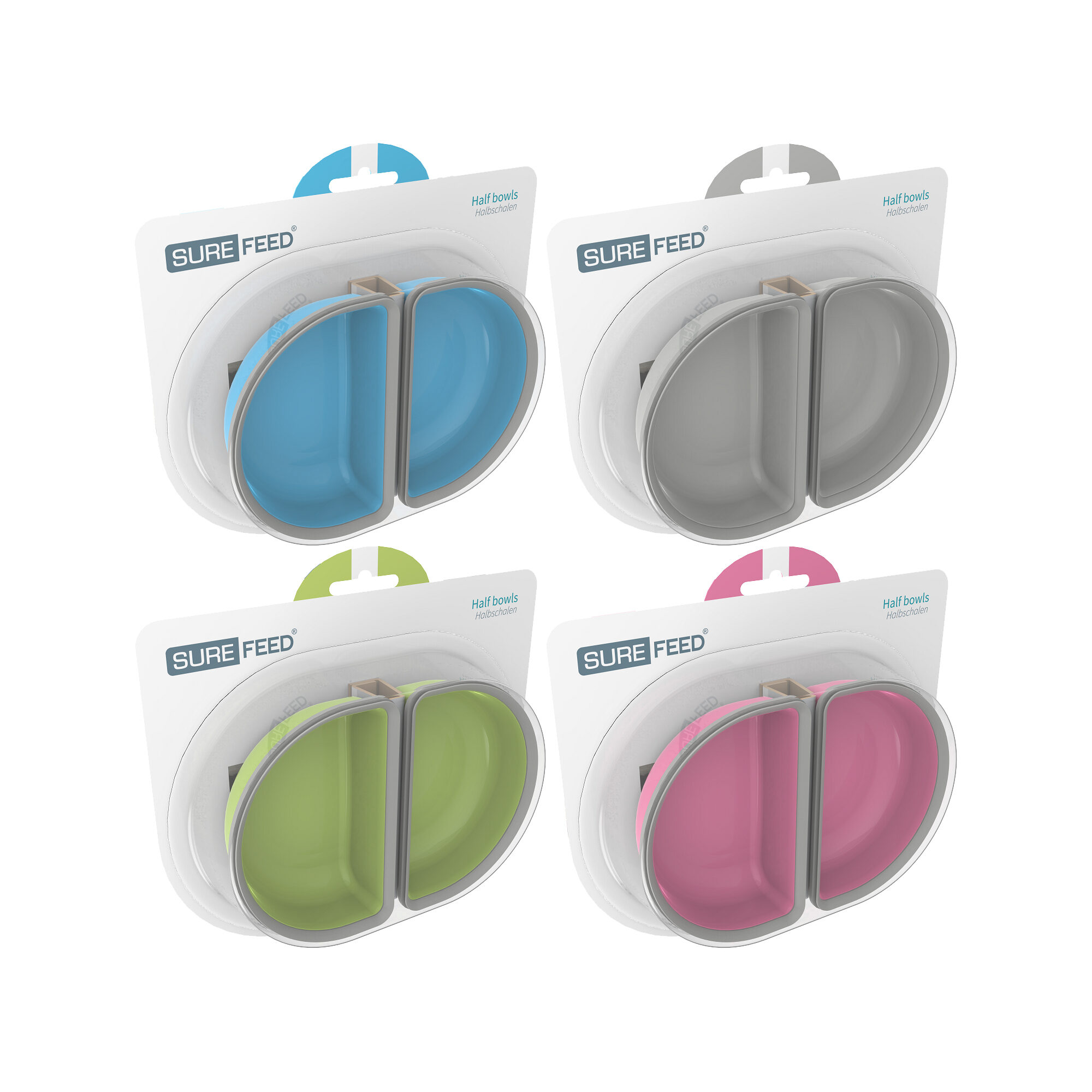 SureFeed Feeding Bowl Half - 4x - Blue