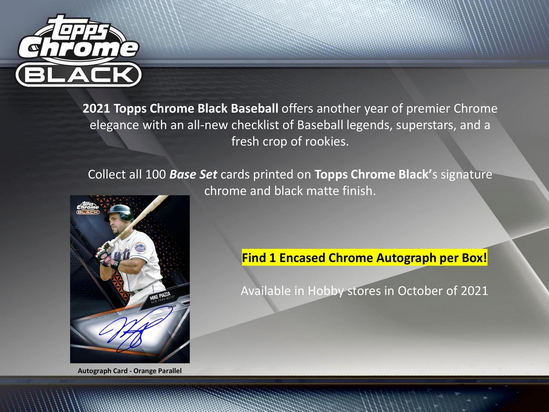 2021 Topps Chrome Black Baseball Hobby Box MLB