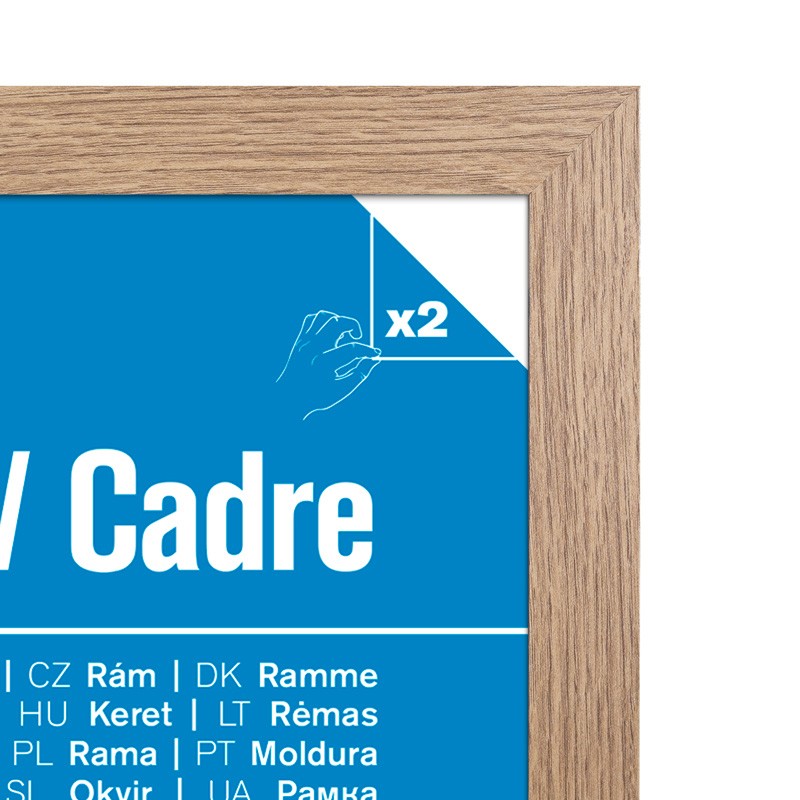 MDF Oak Frame A4 (21 x 29,7 cm)