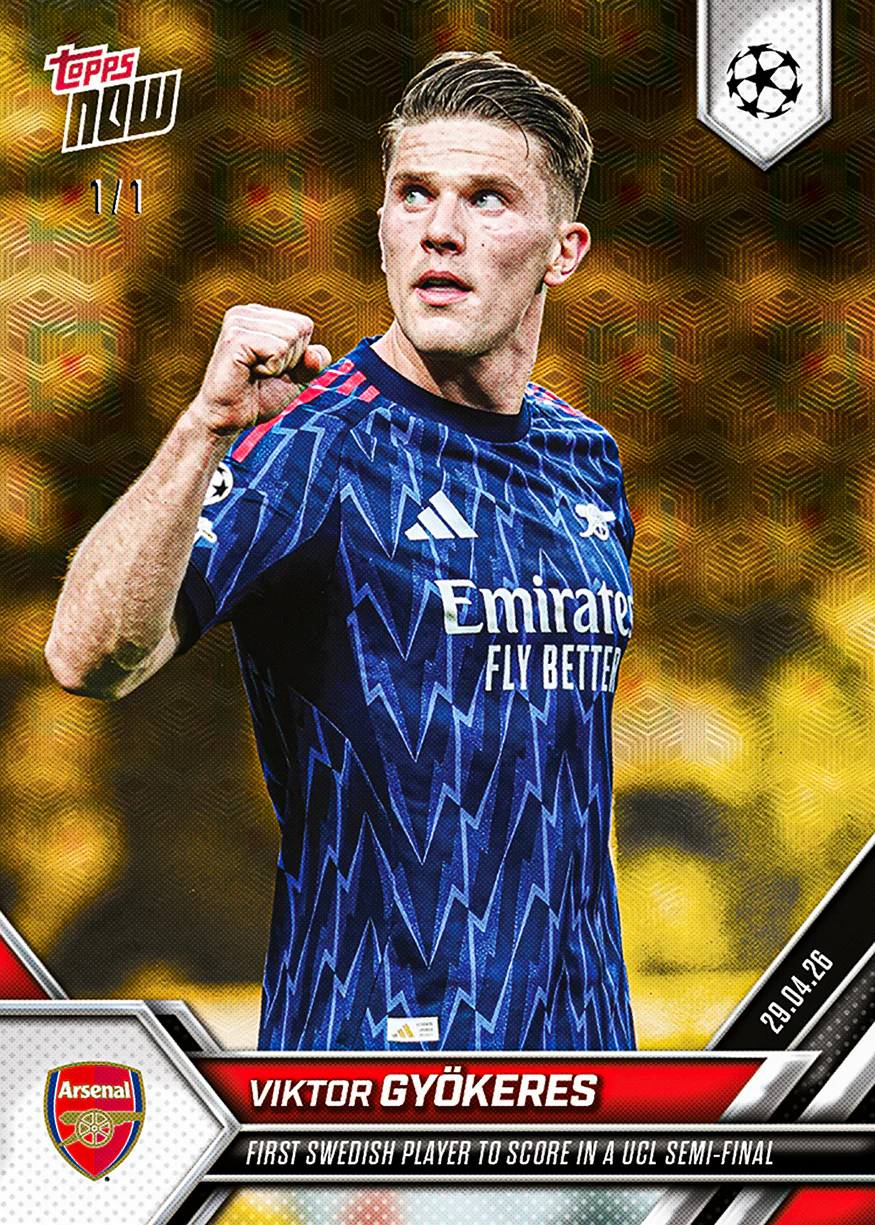 Viktor Gyökeres - 2025-26 UCL Topps NOW® - Card 131 - PR: 1070