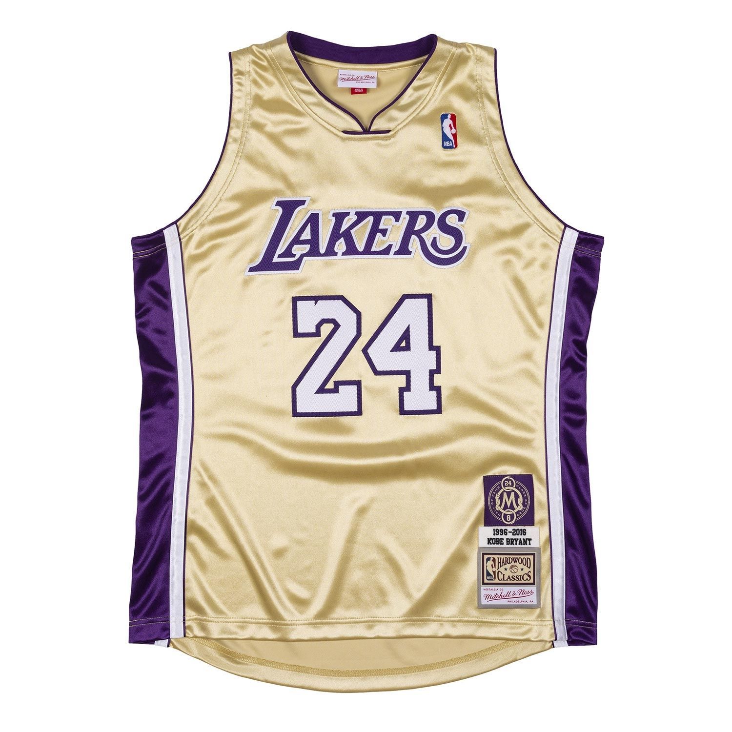 Kobe Bryant #24 Los Angeles Lakers Mitchell & Ness HOF 1996-2016 Authentic NBA Jersey Gold