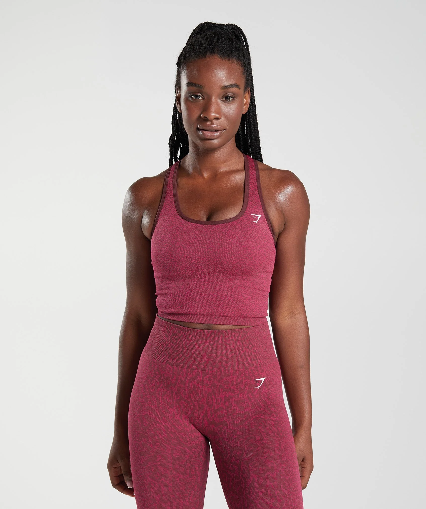 Adapt Animal Seamless Crop Tank Reef | Cherry Brown