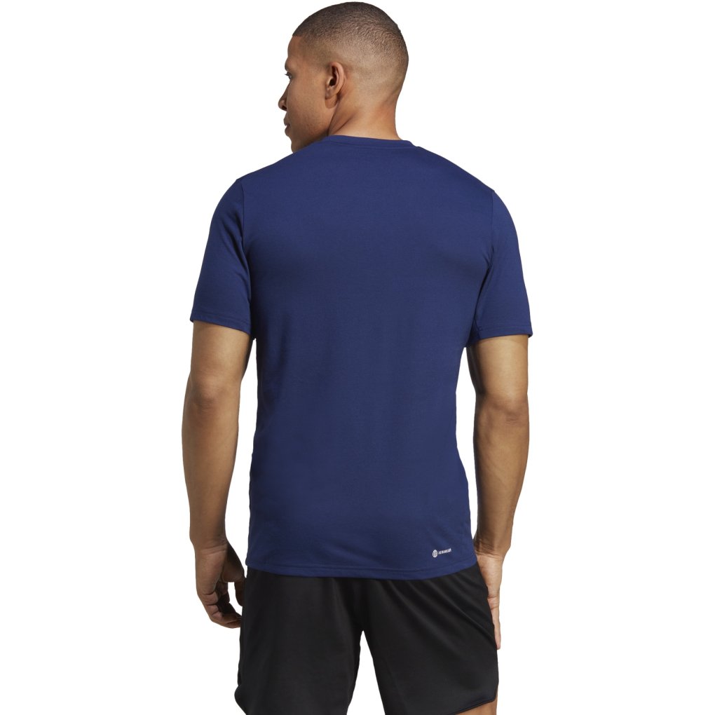 adidas Train Essentials Feelready Logo T-Shirt Men - dark blue/white IB8275