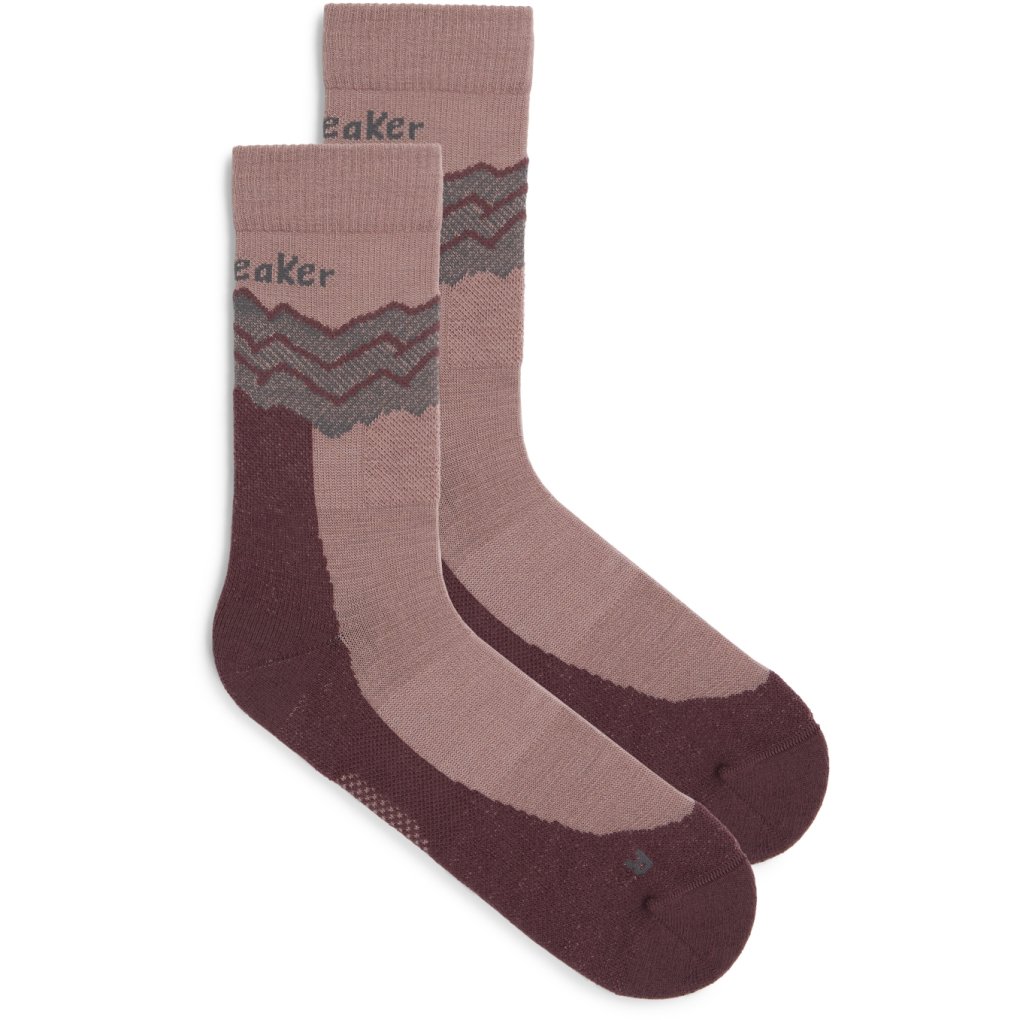 Icebreaker Merino Hike+ Medium Crew Across the Peaks Socks Men - Summit/Java/Obsidian