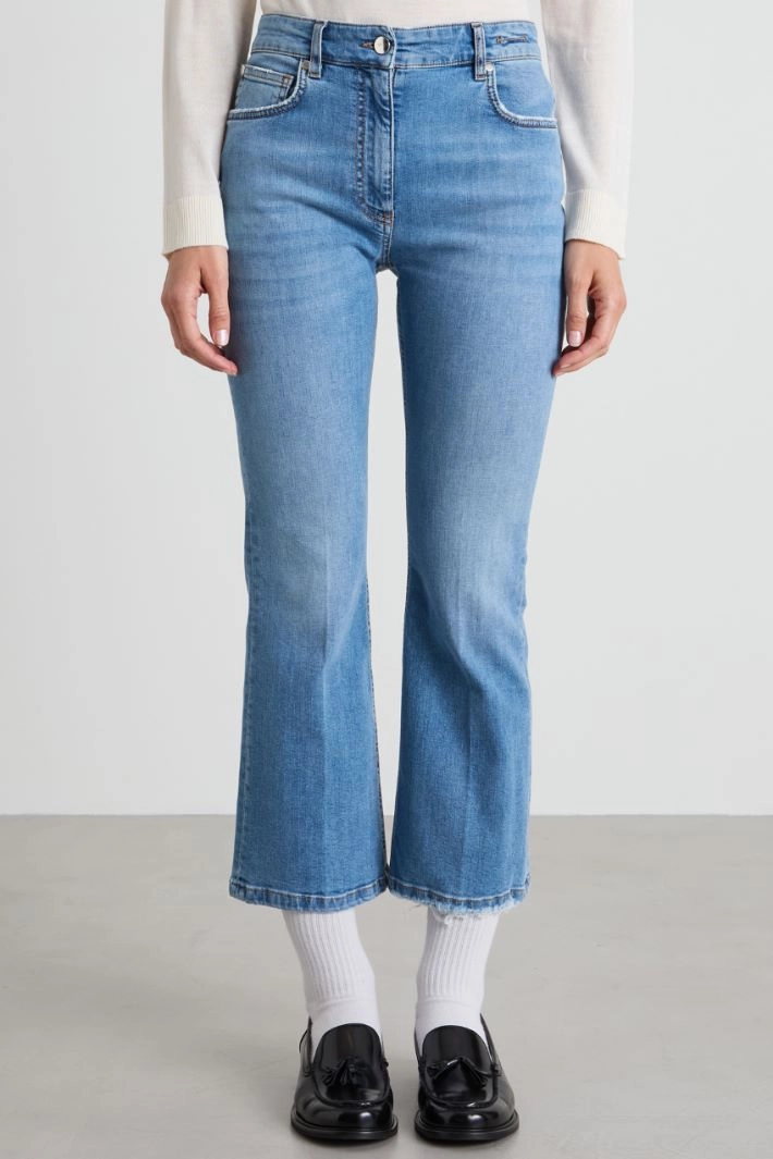 Flare crop jeans - LIGHT BLUE