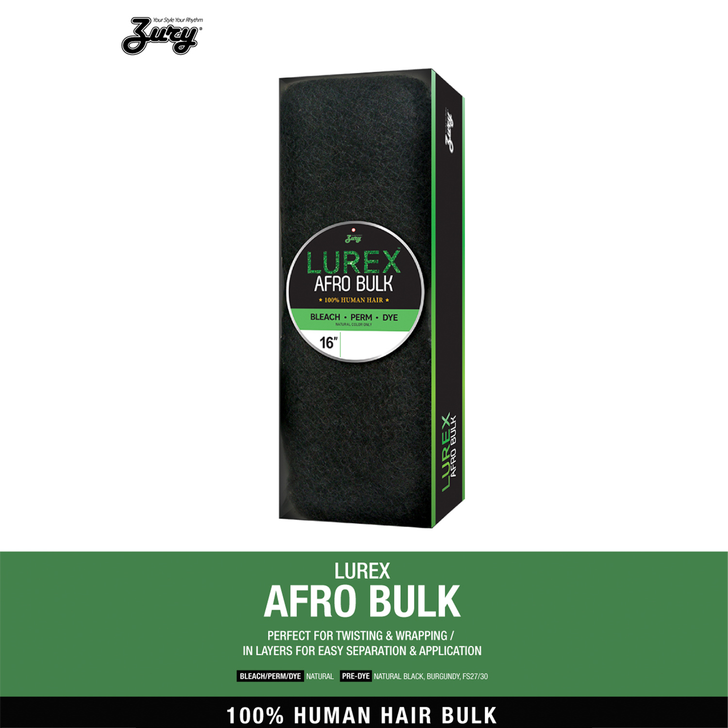 Zury Human Hair Braids Lurex Afro Bulk 16