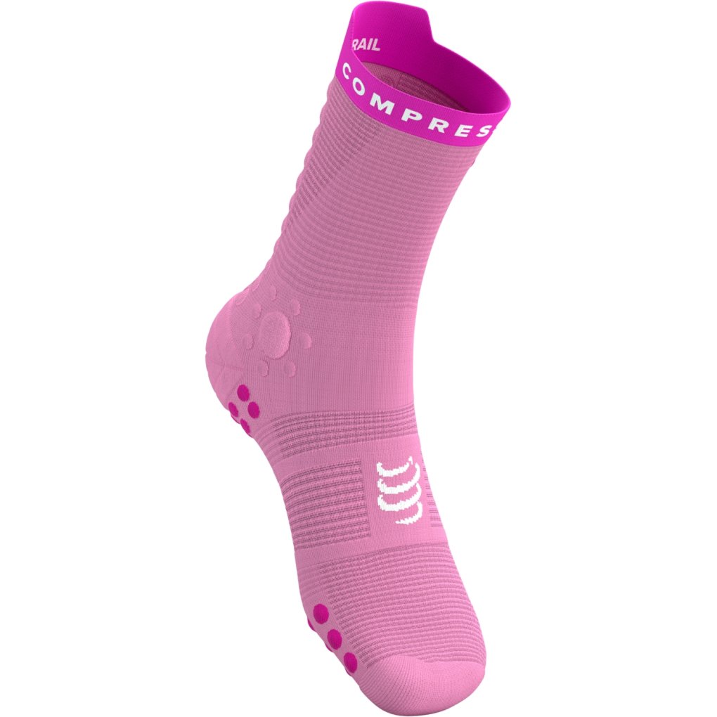 Compressport Pro Racing Compression Socks v4.0 Trail - begonia/neon pink