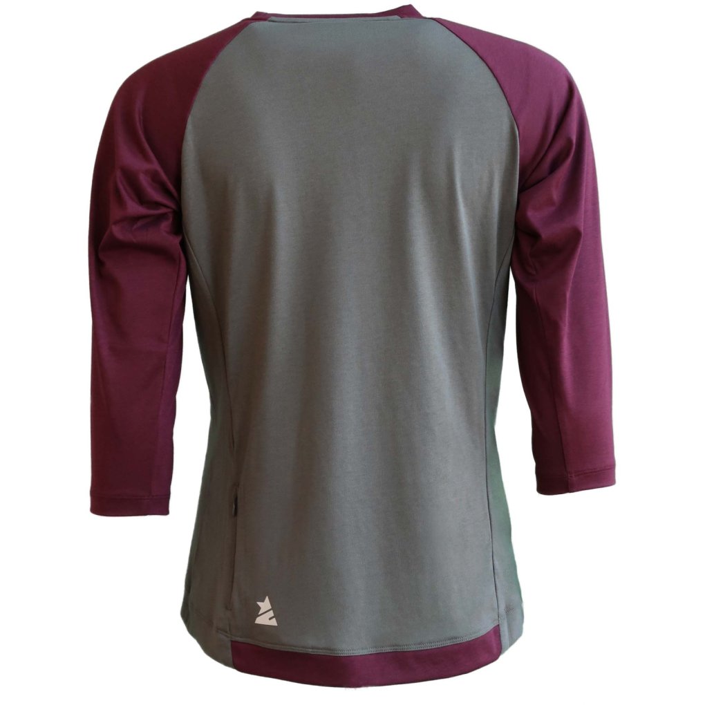 Zimtstern PureFlowz 3/4 Sleeve MTB-Shirt Women - Dusty Olive/Windsor Wine
