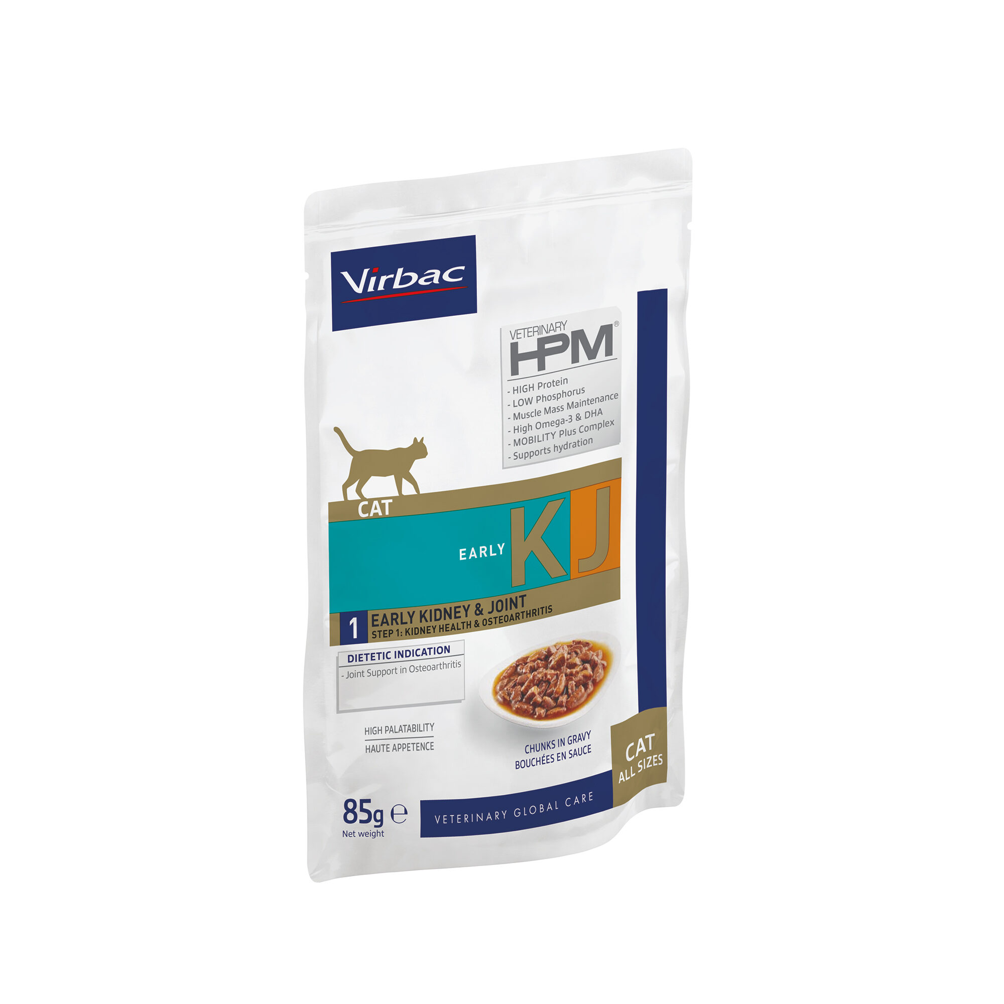 Veterinairy HPM Dietetic Cat Early Kidney Joint - Pouch - 12 x 85 g