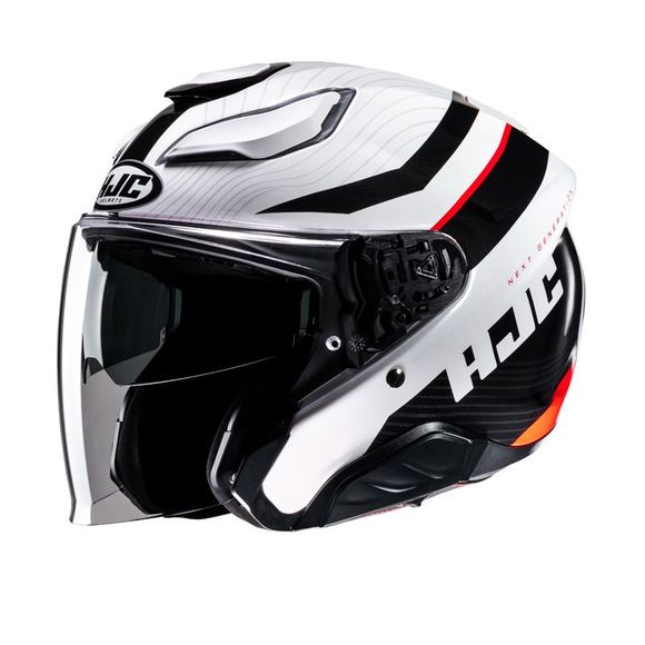 Casque jet HJC F31 - NABY - Noir / RougeRef : HJ1116