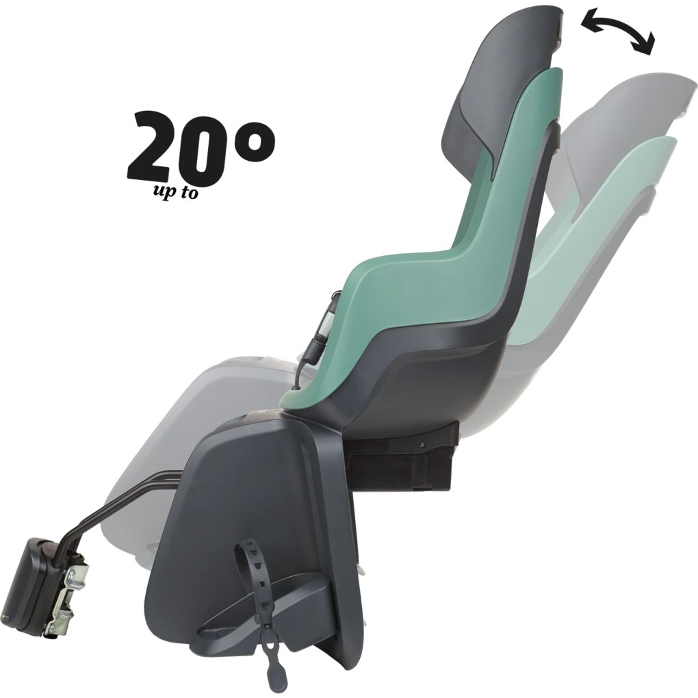 Bobike GO 1P Reclining Child Bike Seat - Frame Mount - Peppermint