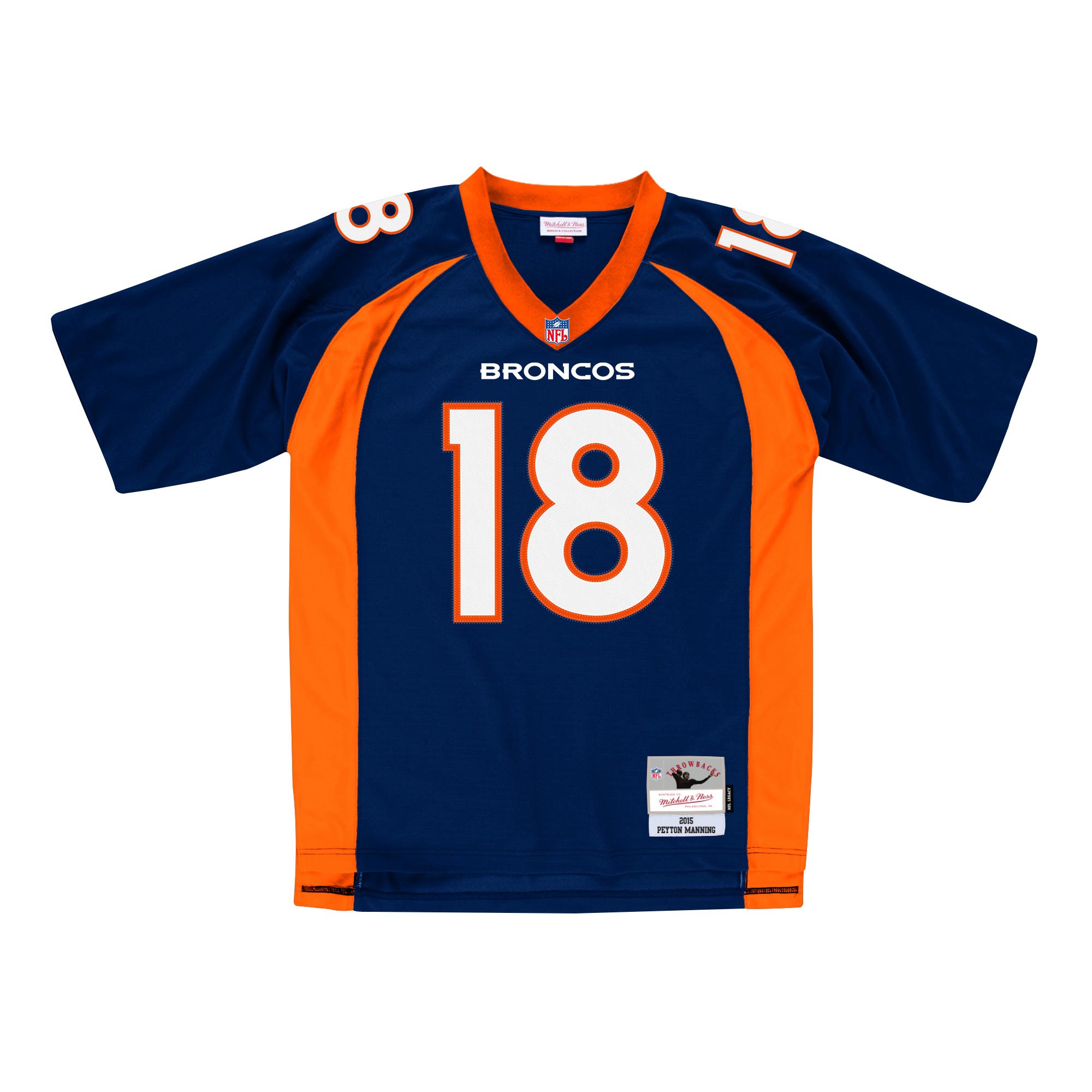Peyton Manning #18 Denver Broncos Mitchell & Ness Throwback NFL Jersey Navy