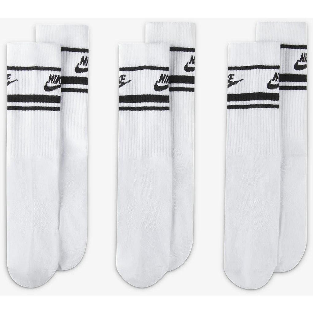 Nike Sportswear Everyday Essential Crew Socks (3 Pairs) - white/black/black DX5089-103