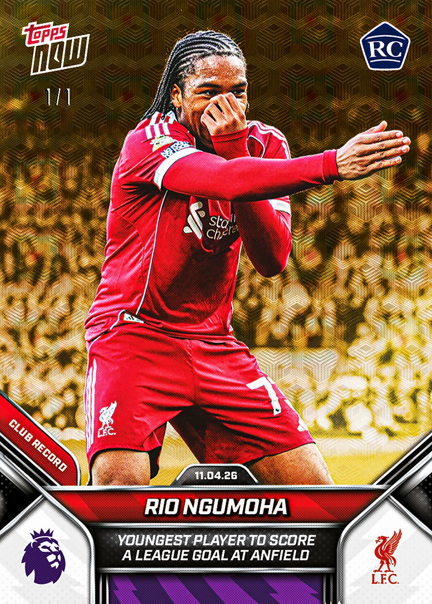 Rio Ngumoha - 2025-26 Premier League Topps NOW® - Card 167 - PR: 5130