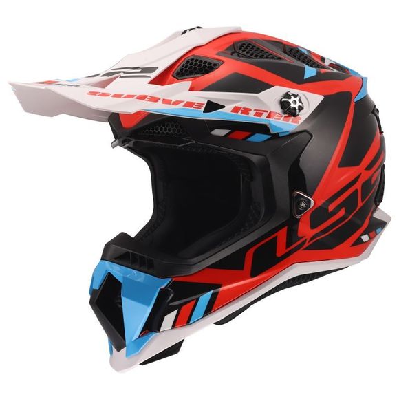 LS2 MX700 cross helmet - SUBVERTER EVO II - STOMP 2026 - White / RedRef: LS1290