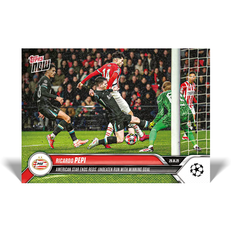 Ricardo Pepi - American star sinks Reds with winning goal - 24/25 UCL Topps NOW® Card 94