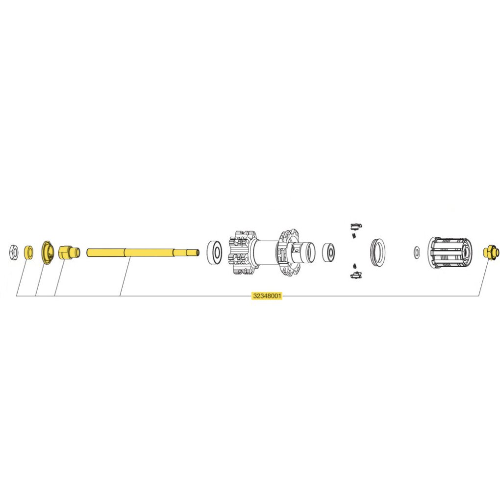 Mavic QRM Axle Kit for Crossride + Crosstrail Disc Rear Wheels - 32348001