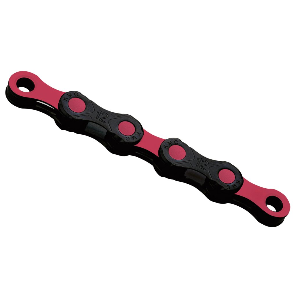 KMC DLC Chain - WAXED | 12-speed - black/pink