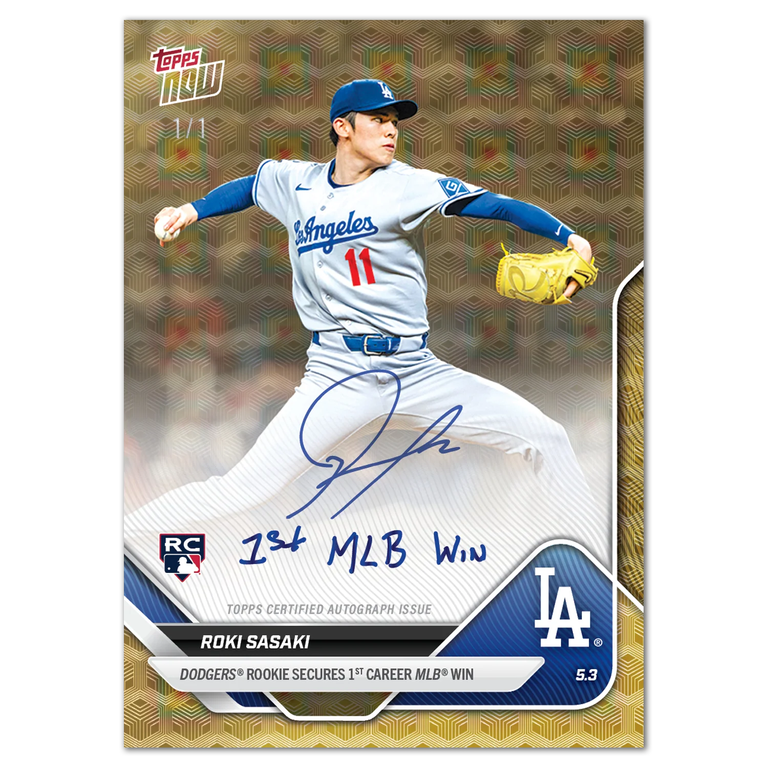 Roki Sasaki - 2025 MLB Topps NOW® - Card 137 - LOOK FOR AUTO