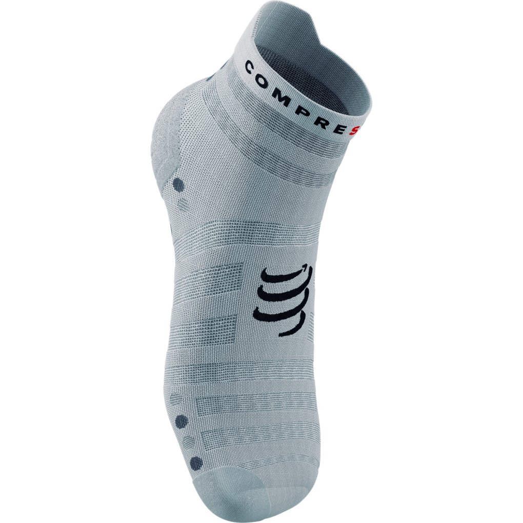 Compressport Pro Racing Compression Socks v4.0 Ultralight Run Low - white/alloy