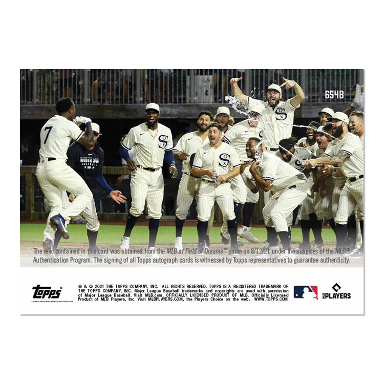 On-Card Auto Corn Relic # to 49 - Tim Anderson - 2021 MLB TOPPS NOW® Card 654B